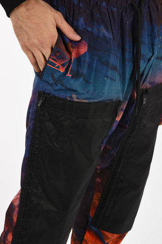Pantalone jogger fantasia astratta
