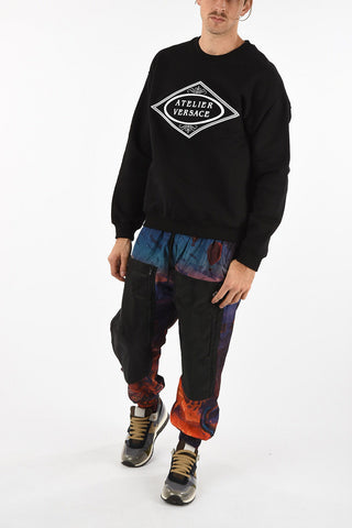 Pantalone jogger fantasia astratta