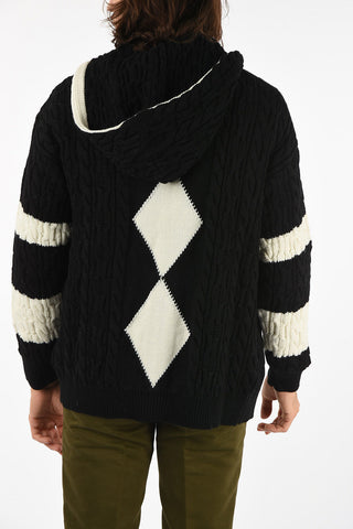 Hoodie aran cardigan