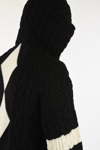 Hoodie aran cardigan