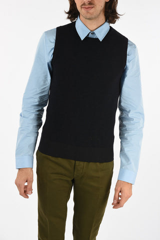 Crew-neck knit vest