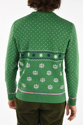 maglia girocollo ricamata