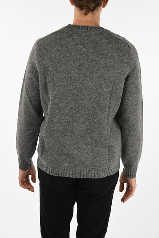 aran crew-neck sweater