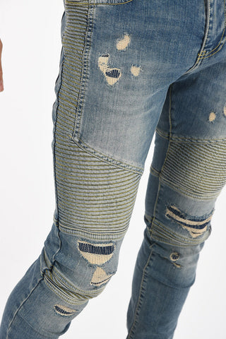 15cm distressed biker jeans