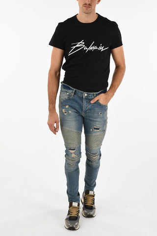 15cm distressed biker jeans