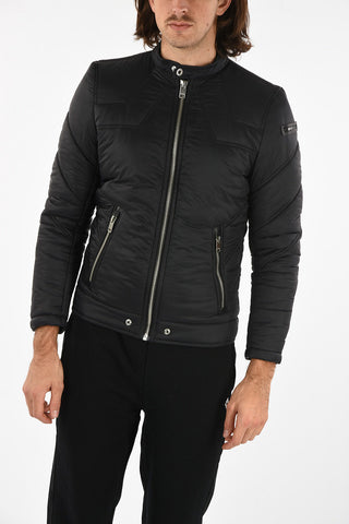 side-zip slim fit blouson