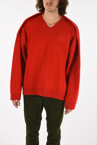 oversize v-neck sweater