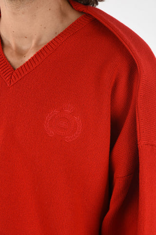 oversize v-neck sweater