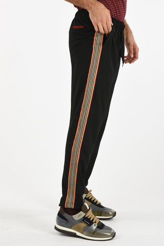 drawstring waist piping pants