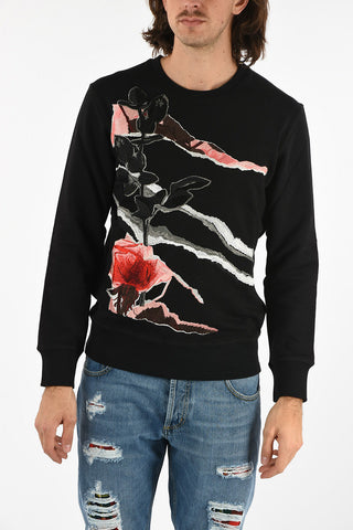 embroidered crew-neck sweatshirt