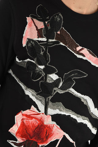 embroidered crew-neck sweatshirt