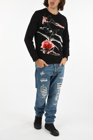 embroidered crew-neck sweatshirt