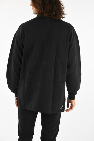 felpa mock con zip oversize