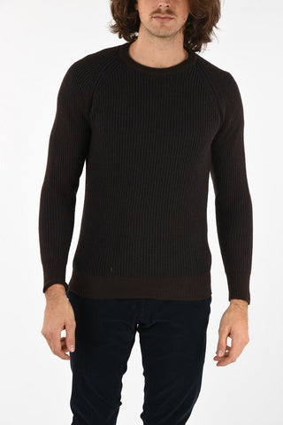 ribbed crew-neck sweater