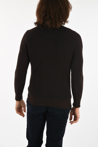ribbed crew-neck sweater