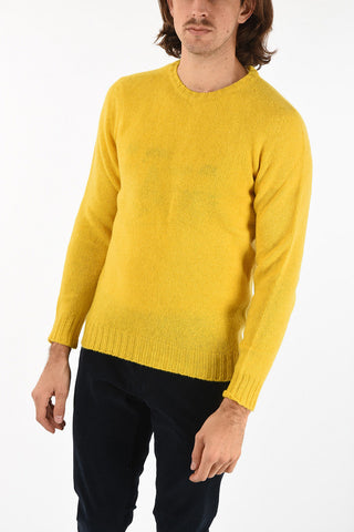 twill crew-neck sweater