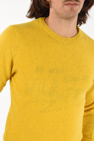 twill crew-neck sweater