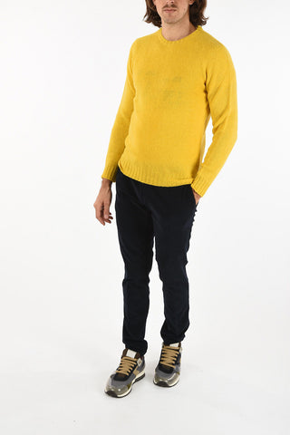 twill crew-neck sweater