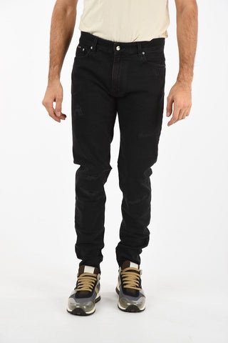 15cm denim stretch distressed jeans