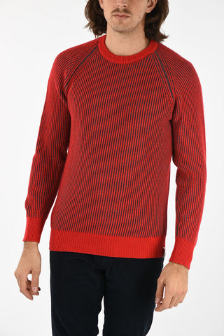 ribbed crew-neck sweater