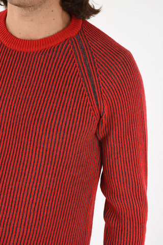 ribbed crew-neck sweater