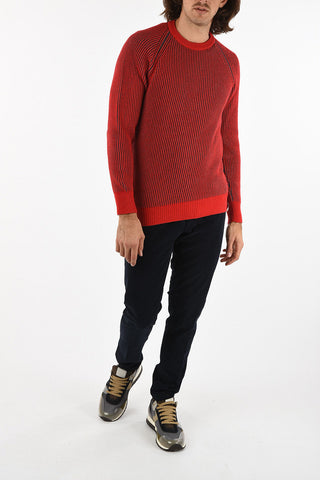 ribbed crew-neck sweater