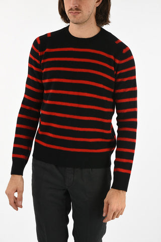 awning striped crew-neck sweater