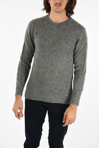 twill crew-neck sweater