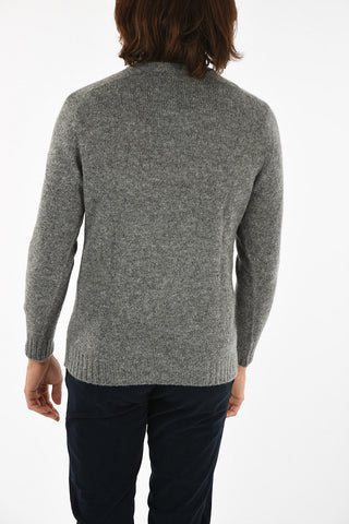 twill crew-neck sweater