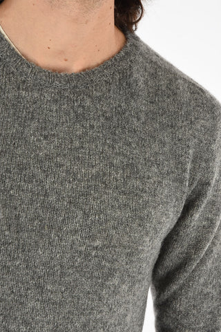 twill crew-neck sweater
