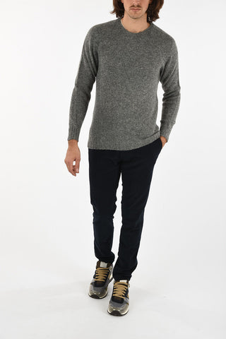 twill crew-neck sweater