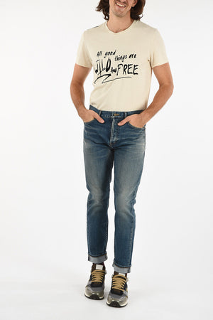 18cm stone washed jeans