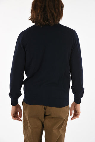 Full zip cashmere turtle-neck sweater