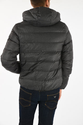 Waist Length Virgin Wool and Cashmere DIONISIO Down Jacket