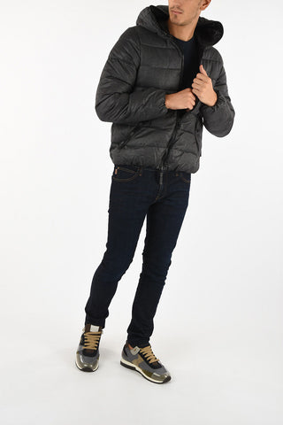 Waist Length Virgin Wool and Cashmere DIONISIO Down Jacket