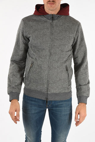 ARMANI JEANS Hooded All Over Logo Sweatshirt
