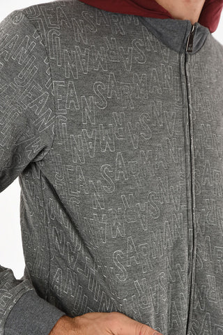 ARMANI JEANS Hooded All Over Logo Sweatshirt