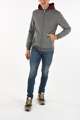 ARMANI JEANS Hooded All Over Logo Sweatshirt