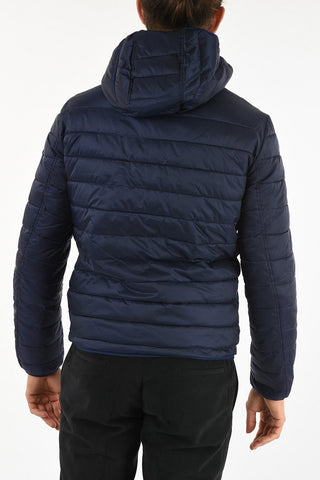 ARMANI JEANS Full Zip Hooded Down Puffer Jacket