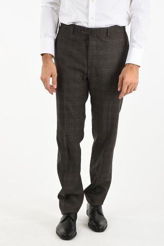 COLLEZIONI Pantalone a quadri Plaid in Lana Vergine