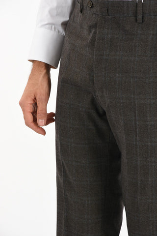 COLLEZIONI Pantalone a quadri Plaid in Lana Vergine
