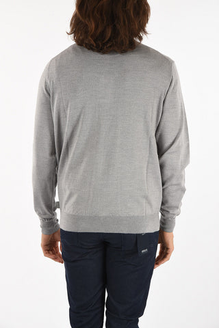 COLLEZIONI Full Zip Virgin Wool Sweater