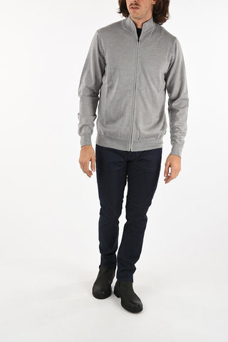 COLLEZIONI Full Zip Virgin Wool Sweater