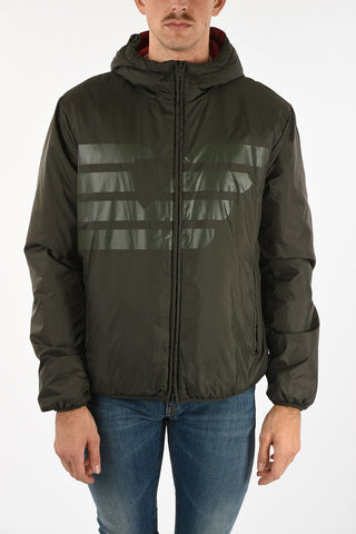 ARMANI JEANS Hooded Reversible Puffer