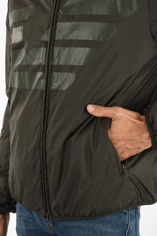 ARMANI JEANS Hooded Reversible Puffer