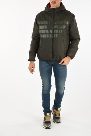 ARMANI JEANS Hooded Reversible Puffer