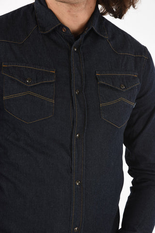 ARMANI JEANS Snap Button Denim Shirt