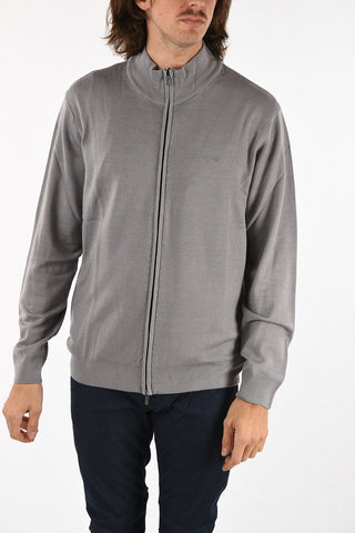 ARMANI JEANS Full Zip Virgin Wool Sweater