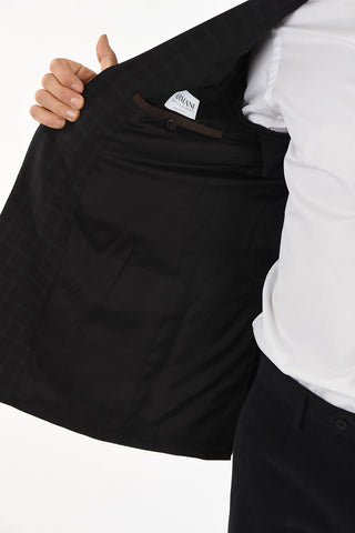 COLLEZIONI Side Vents Checked 1-Button Blazer
