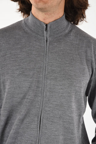 COLLEZIONI Maglia con Zip in Lana Vergine